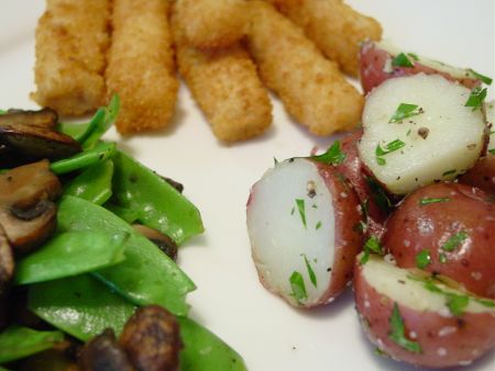 Fish Sticks and Parsley Potatoes