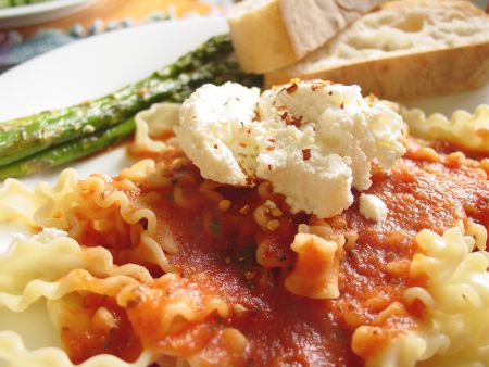 Mafalde and Roasted Asparagus