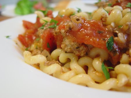 Fusilli with Meat Sauce