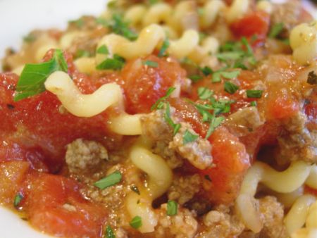 Fusilli with Meat Sauce