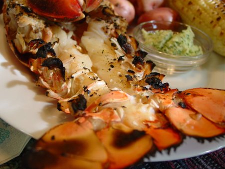 Grilled Lobster with Herb Butter