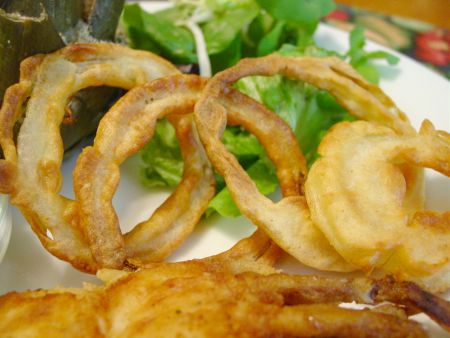 Pan-Fried Battered Onion Rings