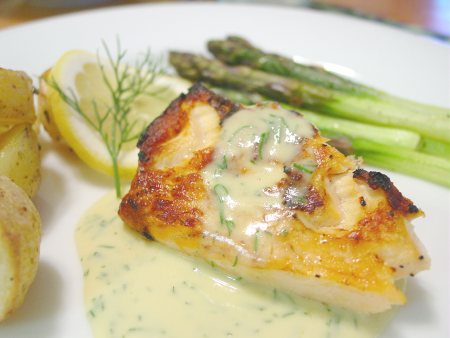 Grilled Salmon with a Simple Dill Sauce