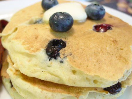 Wheat Germ Blueberry Buttermilk Pancakes