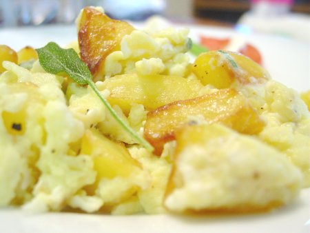 Potatoes and Eggs with Sage