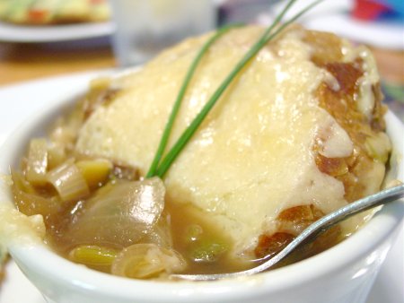 Leftover Onion Soup Au Gratin