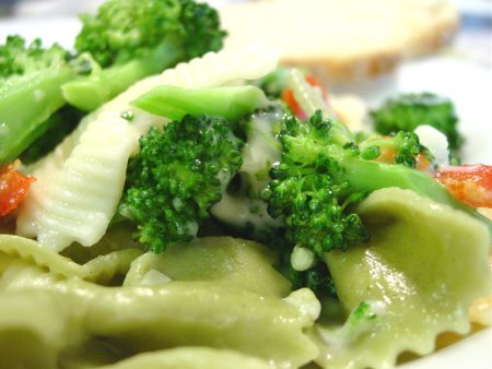Pasta with Broccoli, Pickled Peppers, and Mozzarella