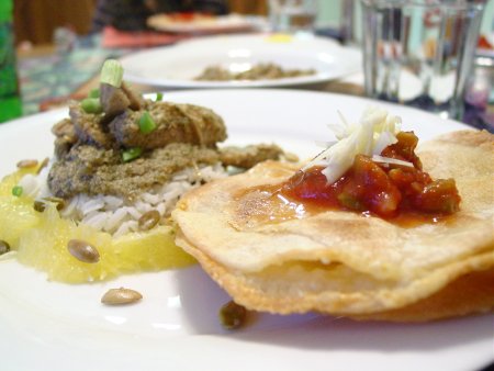 Cheese Quesadillas and Turkey Mole