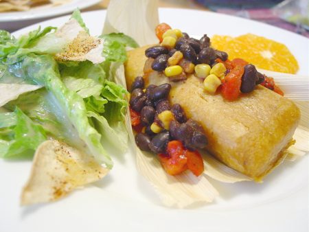 Tamales and Southwestern Caesar