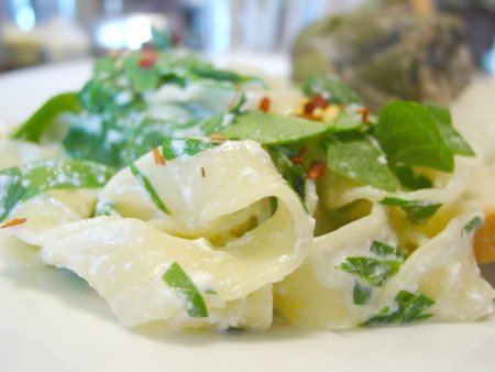Mafalde with Spinach and Ricotta