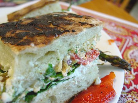 Vegetable Goat Cheese Panini