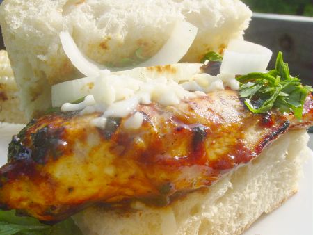 Barbecue Sauce Chicken Sandwich