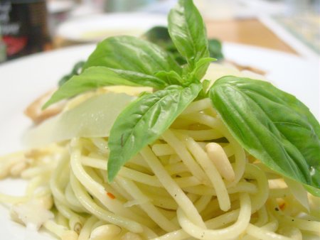 Deconstructed Pesto Pasta