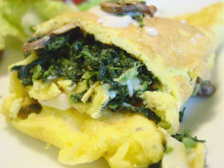 Spinach Mushroom Omelet