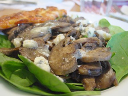 Warm Mushroom and Blue Cheese Salad