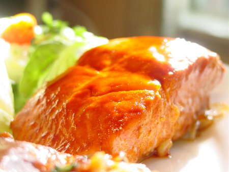 Roasted Salmon with Smoked Paprika Glaze