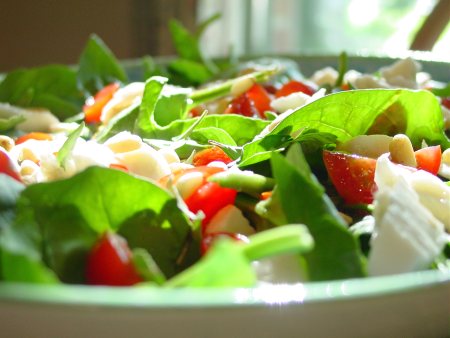 Tomato, Mozzarella and Spinach Salad