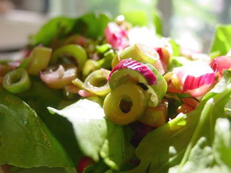 Arugula Salad with Raspberry Glazed Onions