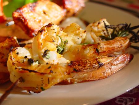 Rosemary Skewered Shrimp