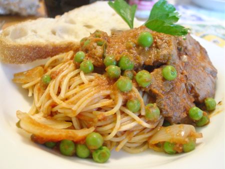 Leftover Tenderloin Topped Pasta
